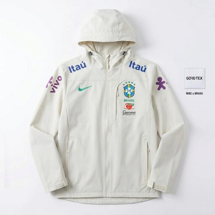Nike Brazil CBF off-white GORE-TEX jacket