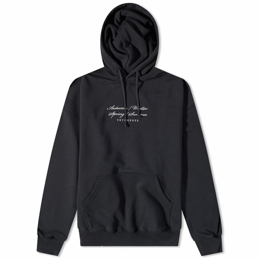 Vetements black Autumn Winter Spring Summer hoodie